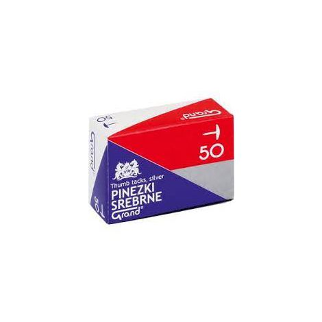 Pinezki Grand srebrne, 50szt